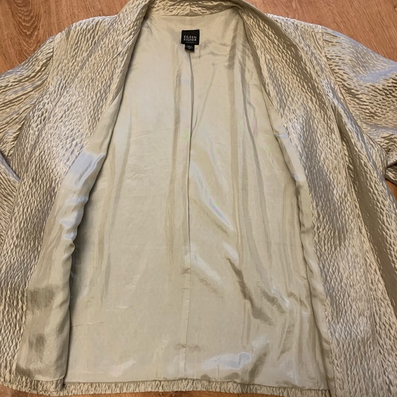 Eileen Fisher Metallic Gold Jacket Size 2X!! - Picture 6 of 8